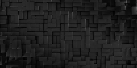 Black cube abstract texture background - obrazy, fototapety, plakaty