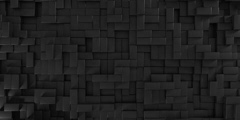 Black cube abstract texture background
