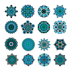 Design of decorative element blue color PNG