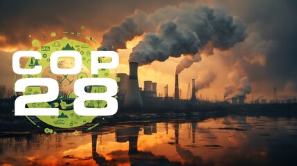 Fototapeta COP 28  United Arab Emirates  November 2023 - UN International climate summit - Generative AI Illustration obraz