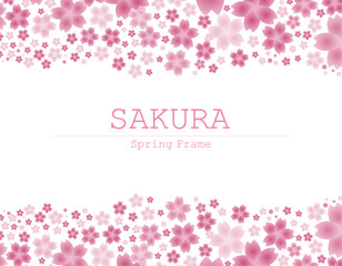 桜の花びらの背景イラスト  ピンクのグラデーション背景