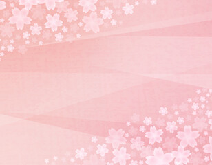 桜の花びらの背景イラスト  ピンクのグラデーション背景