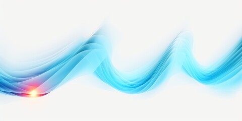 Air flow set of  elements on a white background. Abstract light effect blowing from an air conditioner, purifier or humidifier. Dynamic blurred flow, Generative AI  - obrazy, fototapety, plakaty