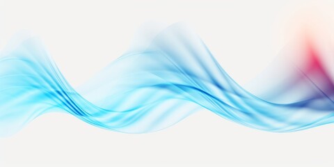 Air flow set of  elements on a white background. Abstract light effect blowing from an air conditioner, purifier or humidifier. Dynamic blurred flow, Generative AI 