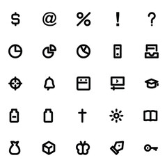 Outline icons for Mixed 
