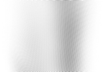 Abstract halftone wave dotted background. Futuristic twisted grunge pattern, dot, circles. Vector modern optical pop art texture for posters, business cards, cover, labels mock-up, stickers layout