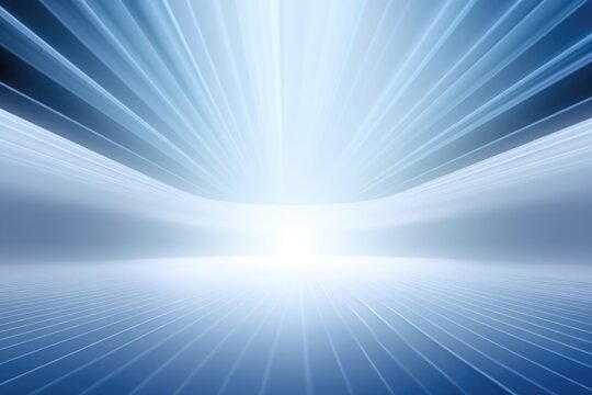 Light interior wall for presentation abstract gray blue background with beautiful rays of illumination high resolution technology
