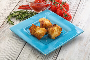 Chicken breast shashlik - grilled meat