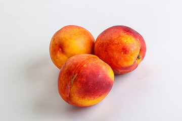 Ripe sweet juicy fresh red nectarines
