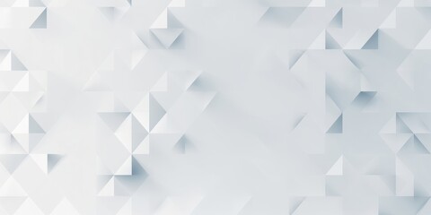 Random shifted white fading out triangles and squares geometrical background wallpaper banner pattern with copy space, Generative AI  - obrazy, fototapety, plakaty