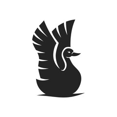 duck logo template Isolated. Brand Identity. Icon Abstract Vector graphic