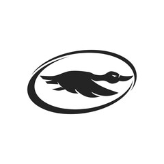 duck logo template Isolated. Brand Identity. Icon Abstract Vector graphic