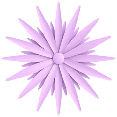 Obraz premium 3D paper flower. Pastel flower. 3D illustration.