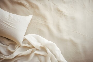 Cozy and Comfortable White Pillows on a Bed for a Relaxing Night's Sleep Generative AI