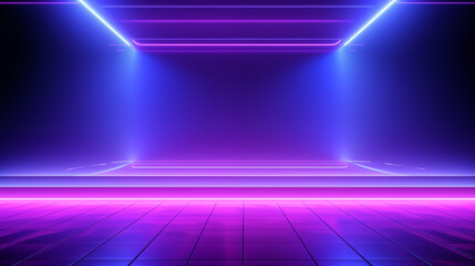 pink blue neon lines, geometric shapes, virtual space, ultraviolet light, 80's style, retro disco, fashion laser show, abstract background - obrazy, fototapety, plakaty