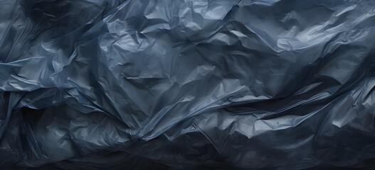 Vibrant Blue Plastic Bag with Sleek Black Background - Eco-Friendly and Sustainable Packaging Concept Generative AI
