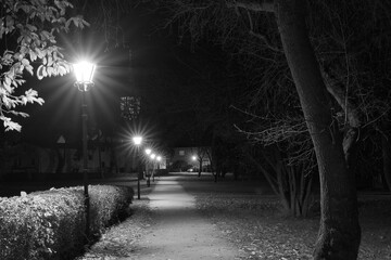 Stadtpark - Nacht - Park - Zossen - Brandenburg - Deutschland - Teltow Fläming - City - Night -...
