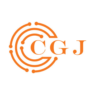 CGJ letter design. CGJ letter technology logo design on white background. CGJ Monogram logo design for entrepreneur and business