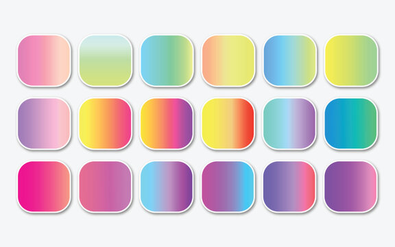 Colors gradient collection palette set