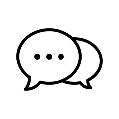 Communication icons in various shapes in flat, line, colored styles.