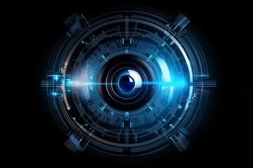 Obraz premium futuristic eye scan technology