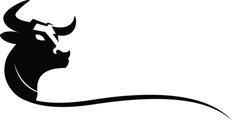cow head logotype vector art