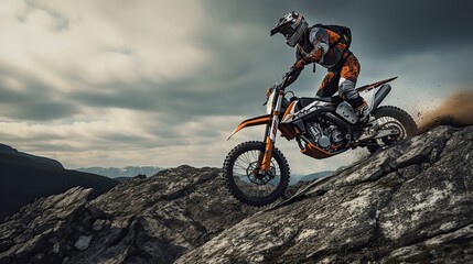Obraz premium Motocross riders in action. Supercross. Motocross sport.