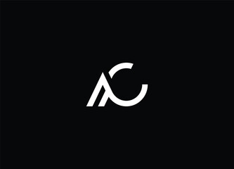 Creative Letter AC Logo Design Vector Template - obrazy, fototapety, plakaty