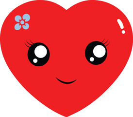 heart with a smile,icon, face, vector, illustration, cartoon, smile, symbol, smiley, happy, halloween, love, sign, head, emotion, design, emoticon, character, fun, 