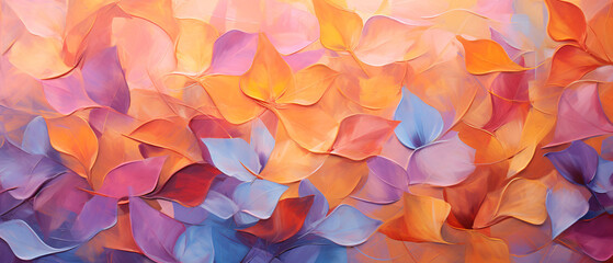 Abstract background with blue, pink and yellow colors.