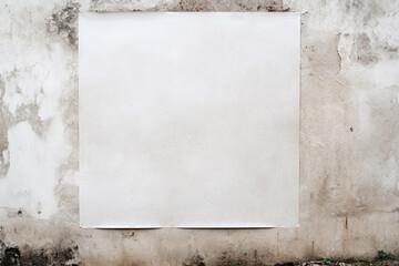 A piece of blank paper notice on a wall
