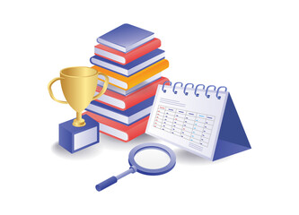 Back to school infographic concept for champion students