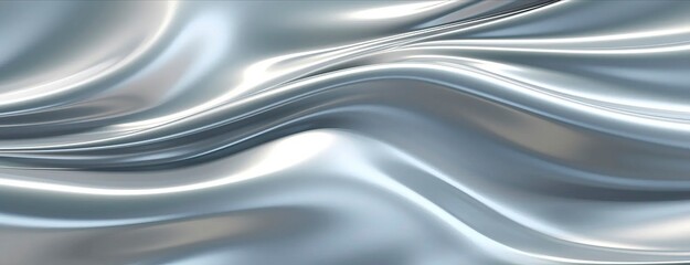Close up Abstract Liquid metallic silver or steel  texture, background , waves and curves, wallpaper banner copy space for text