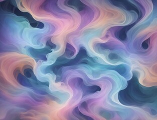 Obraz premium Abstract dreamy pastel blended fog smoke swirl fluid background