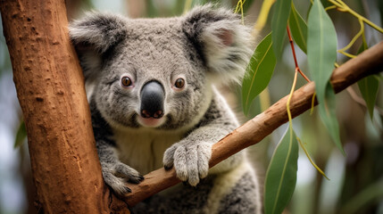 Fototapeta premium Koala at Lone Pine Koala Sanctuary Brisbane. generative ai