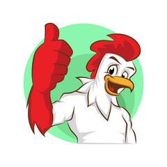 chicken mascot vector. animal cartoon illustration