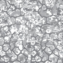 Full seamless distressed camouflage texture background. Military uniform print. Irregular mottled watercolor pattern. Blotched aged worn textile fabric.