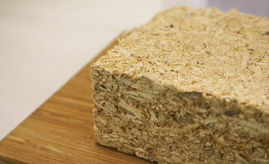 Closeup medium density fiber board material.