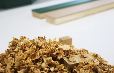 Wood sawdust for recycle process.