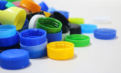 Closeup plastic water bottle cap.