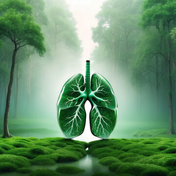 Green Healthy lungs