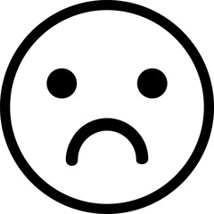 Sad Emoticon Vector Icon