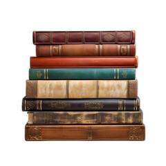 Books isolated on transparent or white background, png