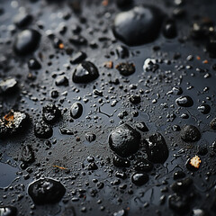 water drops on black background