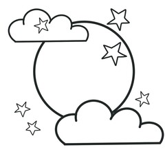 icon with clouds