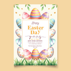 vector vertical poster template for the easter celebration