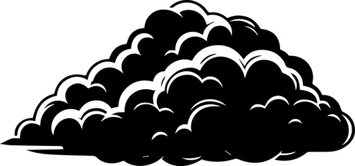 Clouds Silhouette Isolated On White Background Illustration Vector EPS