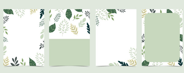 green leaf background. vector illustration for postcard,invitation
