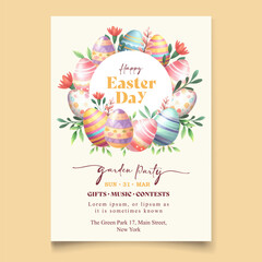 vector vertical poster template for the easter celebration