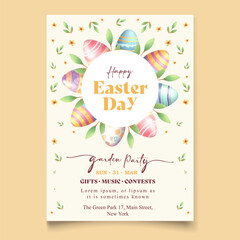 vector vertical poster template for the easter celebration